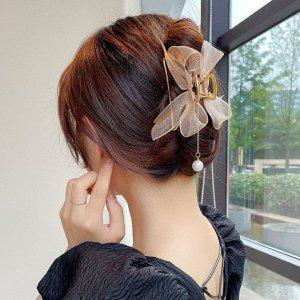 검정리본핀 단발올림머리 골프리본 단발머리핀 헤