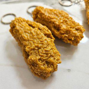 굿즈 화장실 고리 리얼 닭날개 치킨윙 키링 업