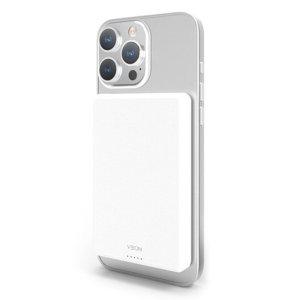 보조배터리 울트라슬림 맥세이프 고속 무선충전 5000mAh 화이트 C to C 20cm 케이블 포함