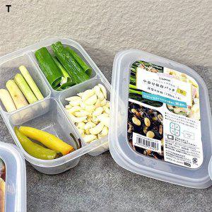밀폐용 반찬 용기 4구 식품 보관 통기성 반찬통 저온
