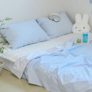 이불베개세트 여기호텔 고밀도 60수 듀라론 냉감 겹이불 베개 퀸 Q 블루 베개솜 별매