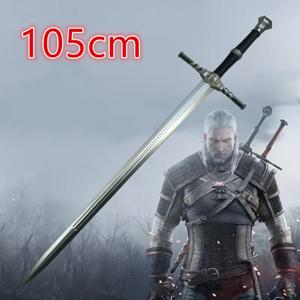 1:1 애니메이션 코스프레 Rivia 검의 Geralt 새로운 이국적인 짐승 검 무기 소품 역할 놀이 PU 모델 장난감 소품 105cm