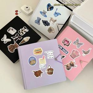 MINKYS Kawaii D Shape Ring 3 인치 Kpop 포토 카드 바인더 대용량 아이돌 포토 카드 앨범 포토 카드 수집 도서
