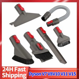 다이슨 V7 V8 V10 V11 V12 V15 진공 청소기 매트리스 브러시 헤드 원형 브러시 소프트 브러시 부품 용 플랫 흡입 노즐 헤드