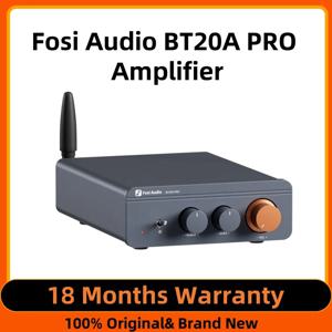 Fosi Audio BT20A Pro TPA3255 Bluetooth 사운드 전력 증폭기 300W x2 홈 시어터 용 미니 HiFi 스테레오 클래스 D 앰프베이스 트레블