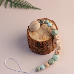 개인화 된 이름 아기 젖꼭지 클립 체인 실리콘 구슬 Teethers 더미 젖꼭지 홀더 클립 신생아 젖니가 남 장난감 액세서리