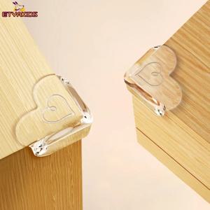 4pcs 어린이를위한 아기 안전 실리콘 테이블 코너 보호대 T 모양의 안전 테이블 가장자리 가드 충돌 방지 보호 커버 패드