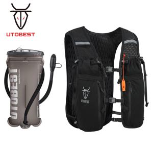 UTOBEST 트레일 러닝 배낭, 10L 초경량 수분 공급 조끼, 2L 물 주머니 포함, 야외 하이킹 사이클링 마라톤