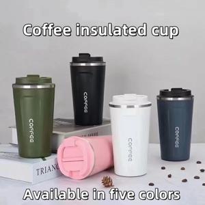380/510ML Thermo Cafe 커피 머그잔 자동차 보온병 머그잔 Leak_Proof 여행용 온도 컵 차 물 커피 더블 스테인레스 스틸