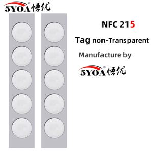 NFC 휴대폰용 접착 라벨, Ntag213 Ntag215 NFC 태그 스티커, 13.56 MHZ 540 바이트, 50 개, 30 개, 10 개