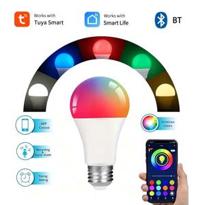 Tuya 스마트 Led 전구 E27 220V 110V 스포트라이트 블루투스 RGB 램프 APP 제어 침실 룸 장식 파티 조명 앰플