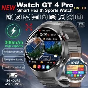 GPS 시계 4 프로 스마트 시계 남자 HD AMOLED 화면 심박수 블루투스 통화 NFC IP68 방수 심박수 Smartwatch For Huawei