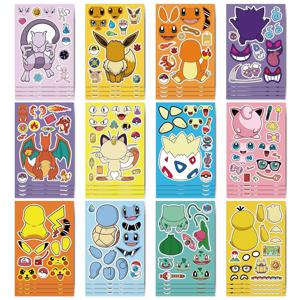 포켓 몬스터 퍼즐 스티커 DIY Kawaii 피카추 만화 애니메이션 수하물 노트북 스케이트 보드 데칼 장식 어린이 장난감 선물