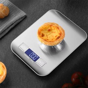 휴대용 주방 체중계 커피 전자 체중계, 스테인레스 스틸 표면 LCD 백라이트, 주방 음식 저울 계량 도구, 5kg, 10kg, 1g