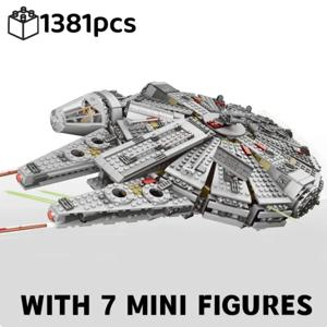 새로운 1381 Pcs 우주 밀레니엄 전쟁 선박 우주선 세트 팔콘 외계인 미니 75105 그림 모델 빌딩 블록 벽돌 장난감 키즈 선물