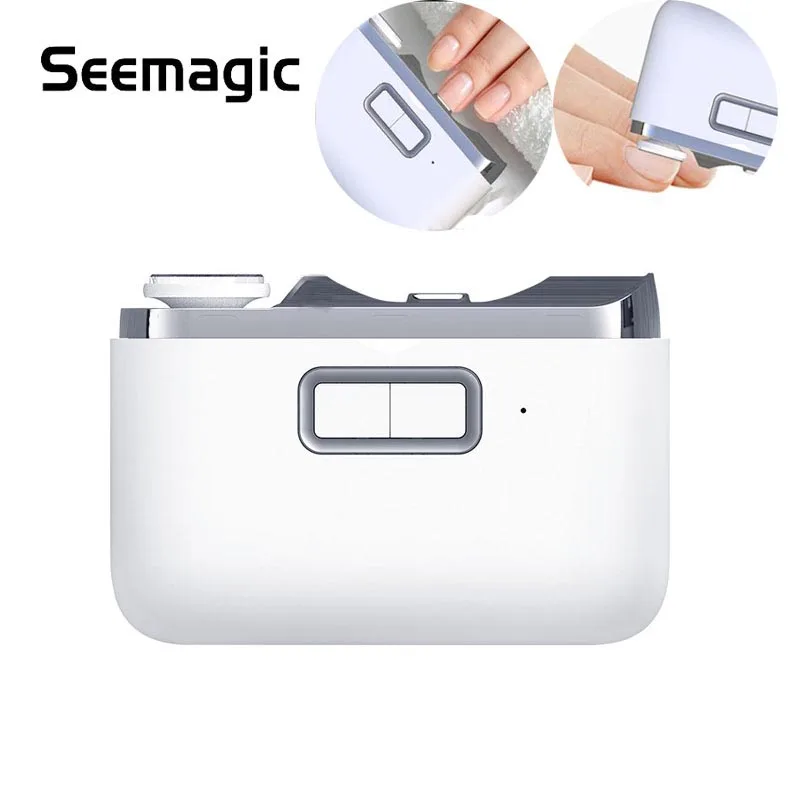 Xiaomi Seemagic 2in1 전기 연마 자동 손톱깎이 라이트 트리머 네일 커터 매니큐어 아기 성인 케어를위한 안전