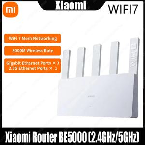 새로운 Xiaomi Mijia 라우터 BE5000 Wi-Fi 7 2.4/5GHz 메쉬 이중 주파수 2.5G 고속 네트워크 포트 IPTV OFDMA 신호 증폭기