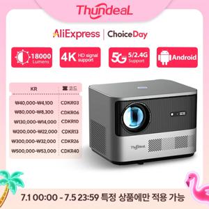 ThundeaL 풀 HD 1080P 프로젝터 TDA6W 자동 초점 스마트 안드로이드 WIFI LCD LED 비디오 홈 시어터 휴대용 프로젝터 홈 시어터