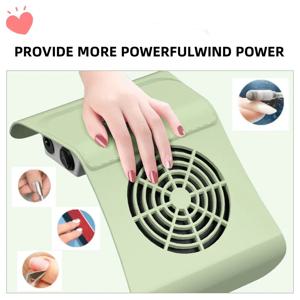 두 개의 팬이있는 80W 네일 먼지 수집가 진공 청소기 매니큐어 공작 기계 강력한 전력 네일 아트 도구 네일 진공 청소기