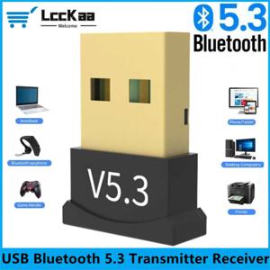 USB 블루투스 5.3 어댑터 송신기 수신기 블루투스 동글 무선 USB 블루투스 5.1 컴퓨터 PC 노트북 용 오디오 어댑터