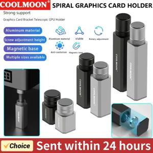COOLMOON 그래픽 카드 홀더, 비디오 카드 홀더, 수직 브래킷, 알루미늄 합금 카드 GPU 홀더, 데스크탑 PC 케이스 지원, 50-120mm