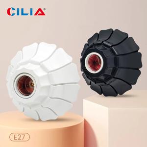 E27 나사형 램프 스탠드 전구 소켓 홀더 어댑터 베이스 캡 소켓 흰색 천장 조명 램프 전구 고정 베이스 업그레이드