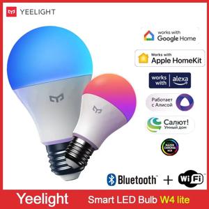 Yeelight 스마트 LED 전구 W4 Lite E27 BLE+WIFI 800lm 8W 2700-6500K 원격 제어 스마트 홈은 Homekit, Google, Alexa에서 작동합니다.