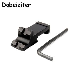 45도 각도 오프셋 측면 어댑터 RTS 20mm 레일 무기 전술 손전등 레이저 범위 마운트 사냥 소총