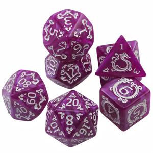 DND 주사위 세트, D&D 역할 놀이 게임, 클럽 파티 DND RPG 보드 게임 액세서리에 대한 7pcs 다면체 주사위 대리석 효과