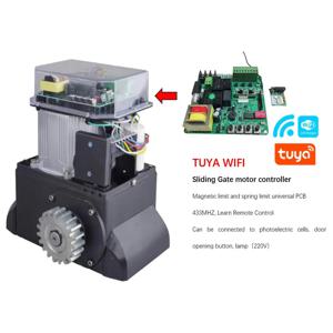 슬라이딩 게이트 모터 컨트롤러 Tuya WiFi 자기 제한 및 스프링 제한 범용 PCB 원격 제어 433MHz