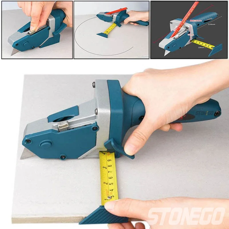 STONEGO 석고 보드 커터 스크 라이버 보드 석고 Edger 마른 벽에서 나온 자동 절단 유물 커터 홈 목공 스케일 핸드 툴