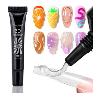 10ml 3D 네일 아트 젤 - DIY 디자인, 방수 조각 젤, 복잡한 조각 및 모양을 위한 방수 네일 아트 디자인 젤