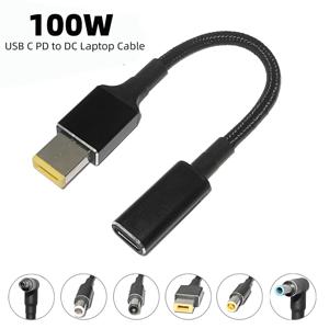 100W USB C PD-DC 범용 노트북 충전기 변환기 유형 C Asus Lenovo Hp Dell 노트북 용 고속 충전 어댑터 케이블 코드