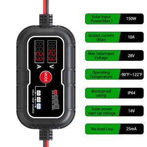 새로운 10A 12V 리튬 배터리 LCD 디지털 MPPT 태양열 충전 패널 컨트롤러 레귤레이터 홈 개선 태양열 교체 부품