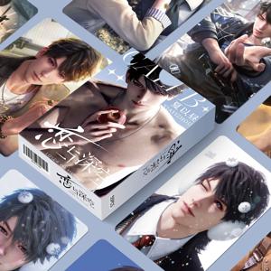 55 개/대 사랑과 Deepspace 레이저 소형 카드 Caleb Sylus Zayne Rafayel 캐릭터 Lomo 카드 Photocard Cosplay Gift