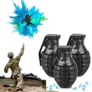 1/3PCS 전술 수류탄 모델 M67 수류탄 소품 시뮬레이션 폭발성 연기 장난감 모델 Airsoft Paintball Shooting에 적합