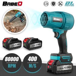 BABEQ 브러시리스 전기 터보 에어 블로워 제트 팬 4000W 400M/S 휴대용 송풍기 먼지 제거 자동차 건조기 블로잉 도구 (18V 배터리용)
