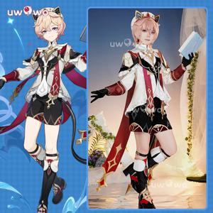 UWOWO Dahlia Collab 시리즈: 게임 Genshin Impact Dahlia 코스프레 의상 여성용 의상 드레스 야외