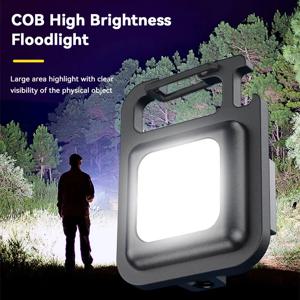 미니 USB 충전식 COB LED 키체인 손전등 휴대용 마그네틱 EDC 라이트 캠핑 하이킹 야외 사용을위한 슈퍼 밝은 램프