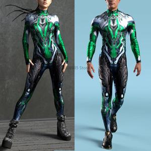그린 템플러 의상 미래 기계 갑옷 점프 슈트 사이버 파이터 코스프레 바디 슈트 Steampunk Zentai Suit 2025