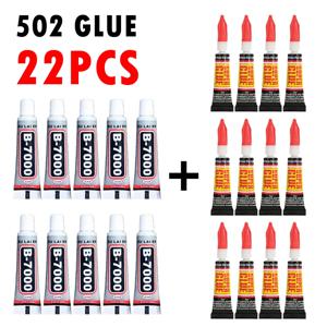 22p B7000 502 액체 슈퍼 접착제 고품질 다이아몬드 쥬얼리 금속 강한 접착 가죽 터치 스크린 Diy 수리 시아노아크릴레이트