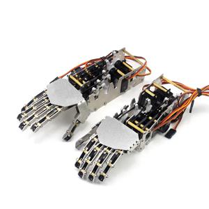 5 DOF 로봇 손 휴머노이드 다섯 손가락 금속 조작기 팔 Arduino 로봇 프로그래밍 가능 로봇 용 서보가있는 왼쪽/오른손