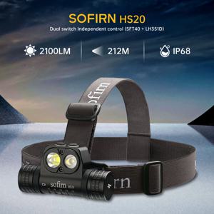 Sofirn HS20 2700lm 18650 LED 헤드라이트 USB C 스포트라이트 및 투광 조명이 장착된 충전식 강력한 헤드램프 Protable Outdoor Light