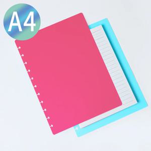 노트북 A4 교체 커버 버섯 구멍 색상 PP 노트북 커버 사무용 바인딩 용품