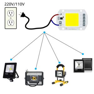 COB LED 조명 칩 AC110V 220V 10W 20W 30W 50W LED 램프 칩 정원 조명 초점 스포트라이트 홍수 램프 COB 구슬 LED