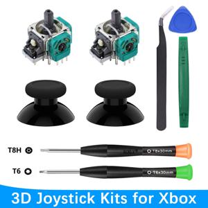 Xbox 시리즈 X/S Xbox One 컨트롤러용 9 in 1 조이스틱 교체 키트(T6/T8 스크루드라이버 포함) 3D 아날로그 썸스틱 수리 키트