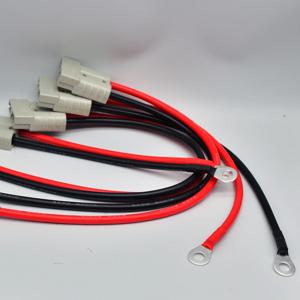1pcs 이중 극 50A 600V 고전류 플러그 8AWG M8 실리콘 케이블 전기 지게차 플러그 빠른 충전 커넥터