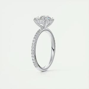 클래식 925 스털링 슬라이버 약혼 웨딩 약속 반지 8mm 2 캐럿 라운드 D-E Moissanite 손가락 반지 여성 보석 GRA