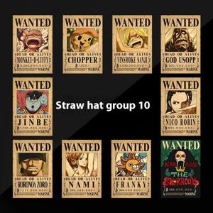 원피스 구함 보상 주문 포스터 Luffy 밀짚 모자 그룹 4 황제 일곱 무술 바다 포스터 기숙사 벽지 소년 선물