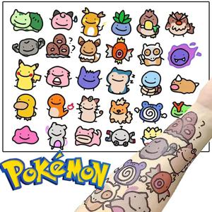 30Pcs 원래 포켓몬 문신 스티커 만화 임시 피카추 스티커 재미 있은 Kawaii 아이 소녀 크리스마스 생일 선물 장난감
